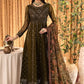 AZH Embroidered Mehndi Luxury Chiffon Maxi