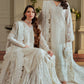 BRQ Embroidered Off White Luxury Organza Dress