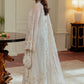 BRQ Embroidered Off White Luxury Organza Dress
