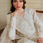 BRQ Embroidered Off White Luxury Organza Dress