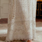 BRQ Embroidered Off White Luxury Organza Dress