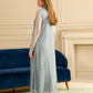 LSR Embroidered Grey Luxury Net Dress