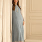 LSR Embroidered Grey Luxury Net Dress