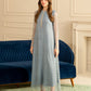 LSR Embroidered Grey Luxury Net Dress