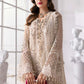 MB Embroidered Off White Luxury Chiffon Dress