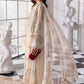 MB Embroidered Off White Luxury Chiffon Dress