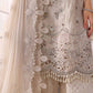 MB Embroidered Off White Luxury Chiffon Dress