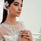 IMZ Embroidered Off White Luxury Chiffon Dress