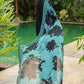 ZC Embroidered Black & Zinc Luxury Linen Dress