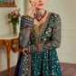 BRQ Embroidered Sea Green Tie & dye Luxury Chiffon Frock