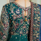 BRQ Embroidered Sea Green Tie & dye Luxury Chiffon Frock