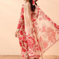 MB Embroidered Peach Luxury Linen Dress
