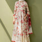 BRQ Embroidered Tea Pink Luxury Linen Dress