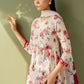BRQ Embroidered Tea Pink Luxury Linen Dress