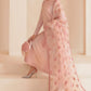 JZM Embridered Tea Pink Luxury Raw Silk Dress