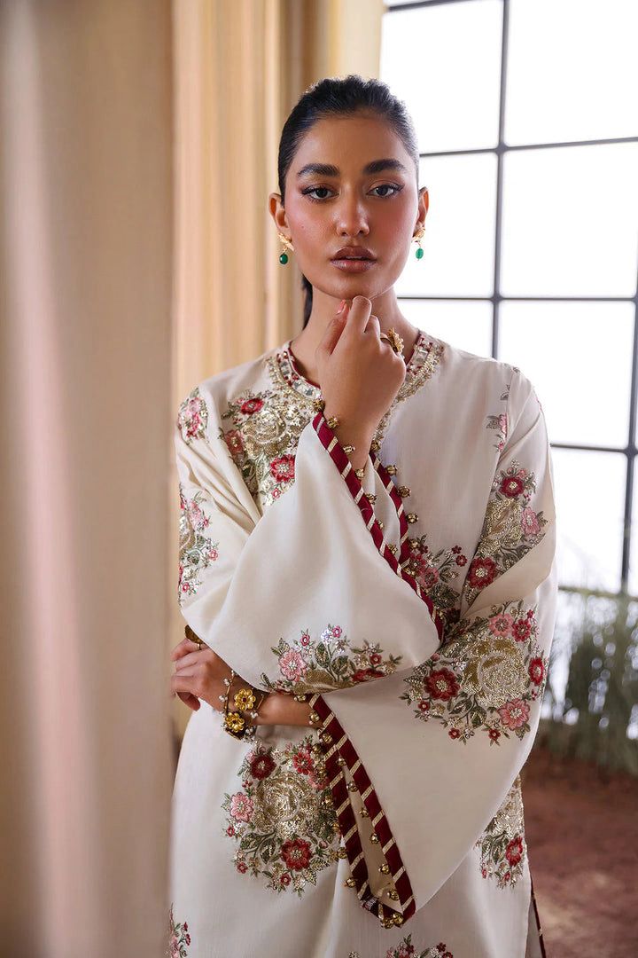Ethnic Embroidered Luxury Sheesha Silk Dress