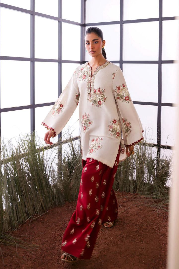 Ethnic Embroidered Luxury Sheesha Silk Dress