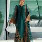 MNM Embroidered Dark Green Luxury Organza Dress