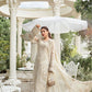 MB Embroidered Off White Luxury Chiffon Dress D4