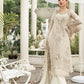 MB Embroidered Off White Luxury Chiffon Dress D4