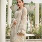 MB Embroidered Off White Luxury Chiffon Dress D4