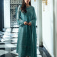 AZU Embroidered Sea Green Luxury Chiffon Dress