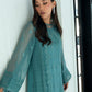 AZU Embroidered Sea Green Luxury Chiffon Dress