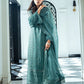 AZU Embroidered Sea Green Luxury Chiffon Dress