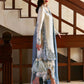 HR Embroidered Cream Luxury Raw Silk Dress