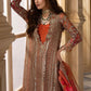 CHZ Embroidered Orange Luxury Chiffon Dress