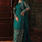 CHZ Embroidered Sea Green Luxury  Chiffon Gharara