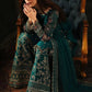 CHZ Embroidered Sea Green Luxury  Chiffon Gharara