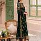 EA Embroidered Dark Green Luxury Velvet Dress