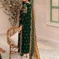 EA Embroidered Dark Green Luxury Velvet Dress