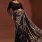 MB Embroidered Black Luxury Silk Saree