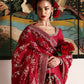 HR Embroidered Red Luxury Raw Silk Dress
