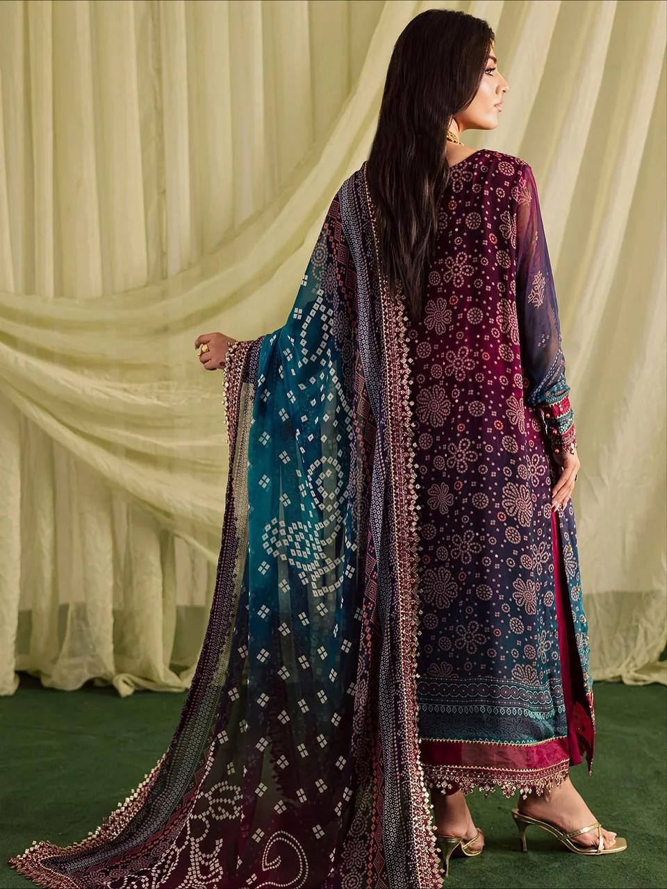 NUR Embroidered Multi Luxury Lawn Dress