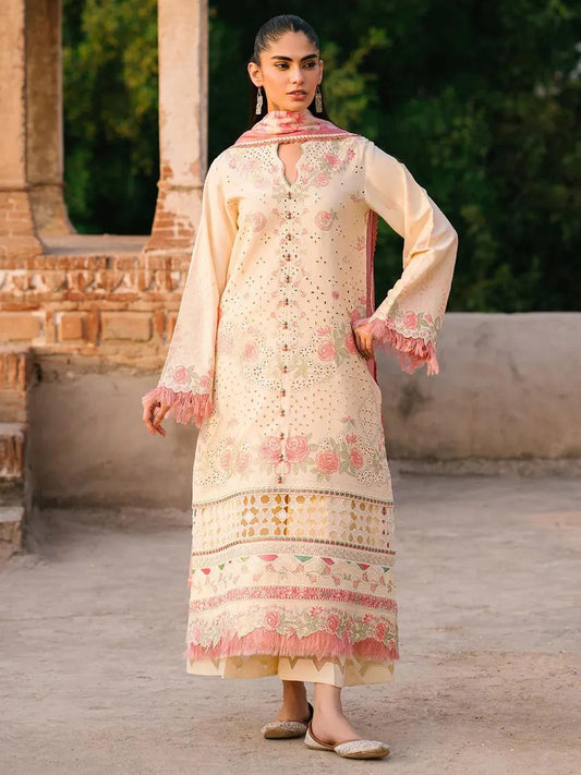 BI Embroidered Skin Luxury Lawn Chikankari Dress