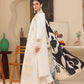 Huma Gul Embroidered Off White Luxury Lawn Dress