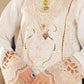 Huma Gul Embroidered Off White Luxury Lawn Dress