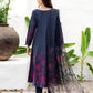 XENIA Printed Navy Blue Luxury Lawn Dress