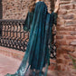 Farasha Embroidered Dark Green Luxury Chikankari Lawn Dress