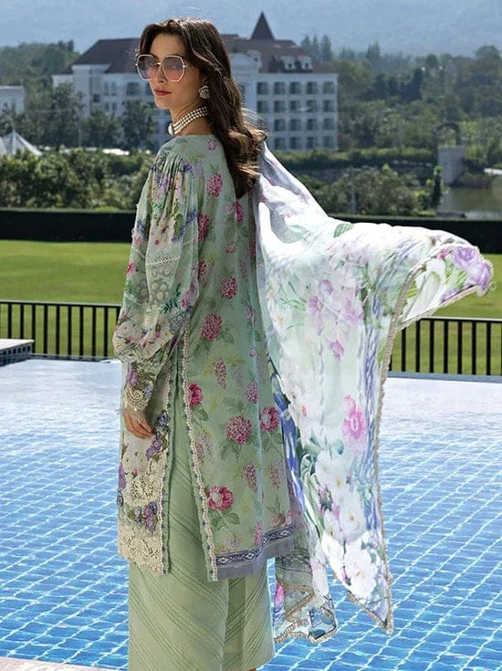 Elaf Embroidered Pista Luxury Lawn Dress