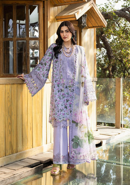 Elaf Embroidered Purple Luxury Lawn Dress