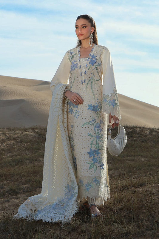 Rang Rasiya Embroidered Off White Chikankari Luxury Lawn Dress