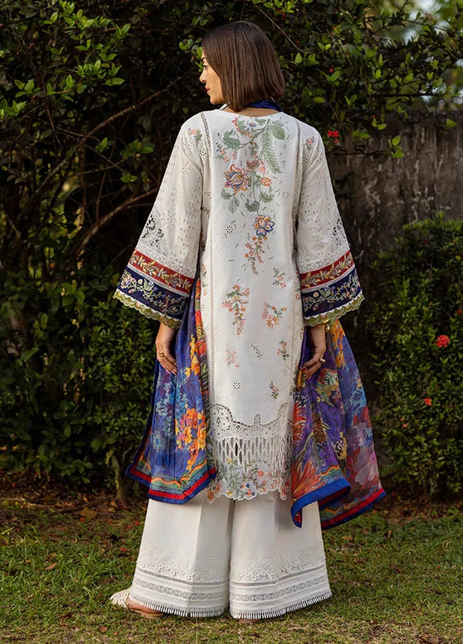 Esmel Embroidered Off White Chikankari Luxury Lawn Dress
