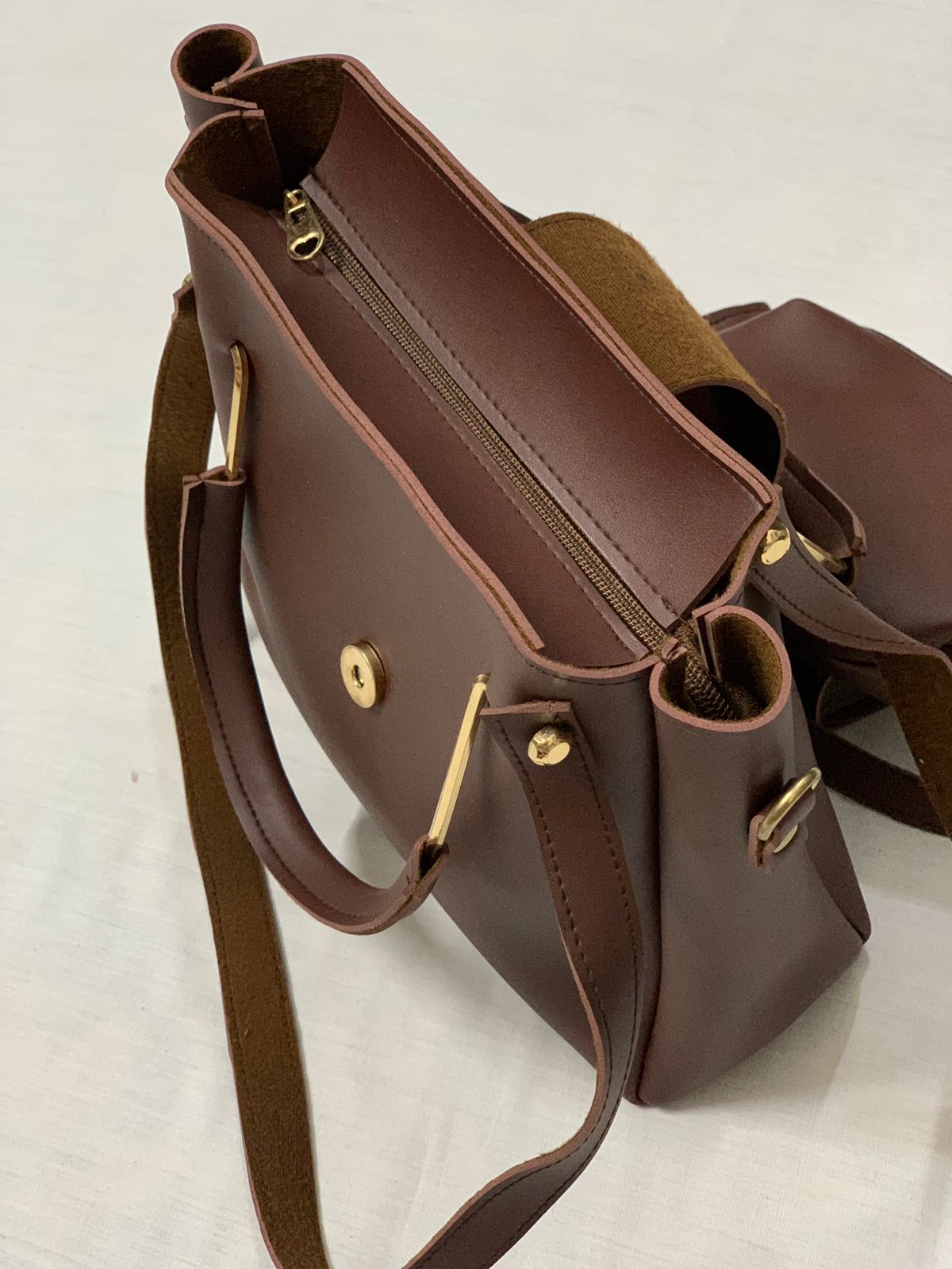 Set of 3 Bag Brown