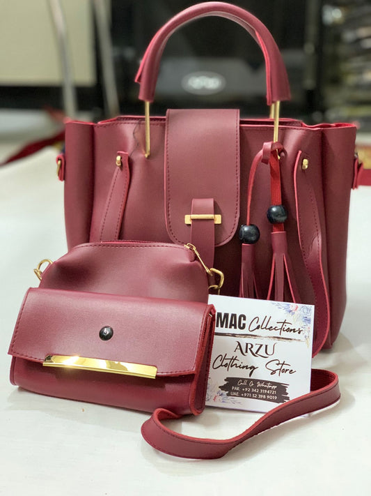 Set of 3 Bag Maroon