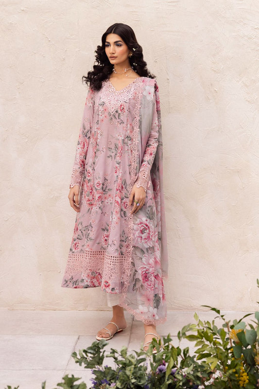 Iznik Pink Luxury Chikankari Lawn Dress