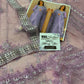 MSQ Embroidered Purple Luxury Net Dress